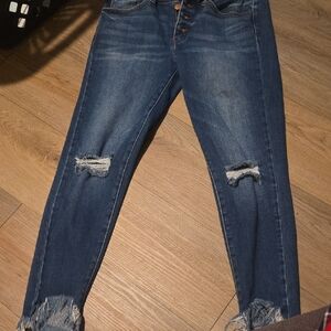 KanCan Dark Blue Distressed Skinny Jeans